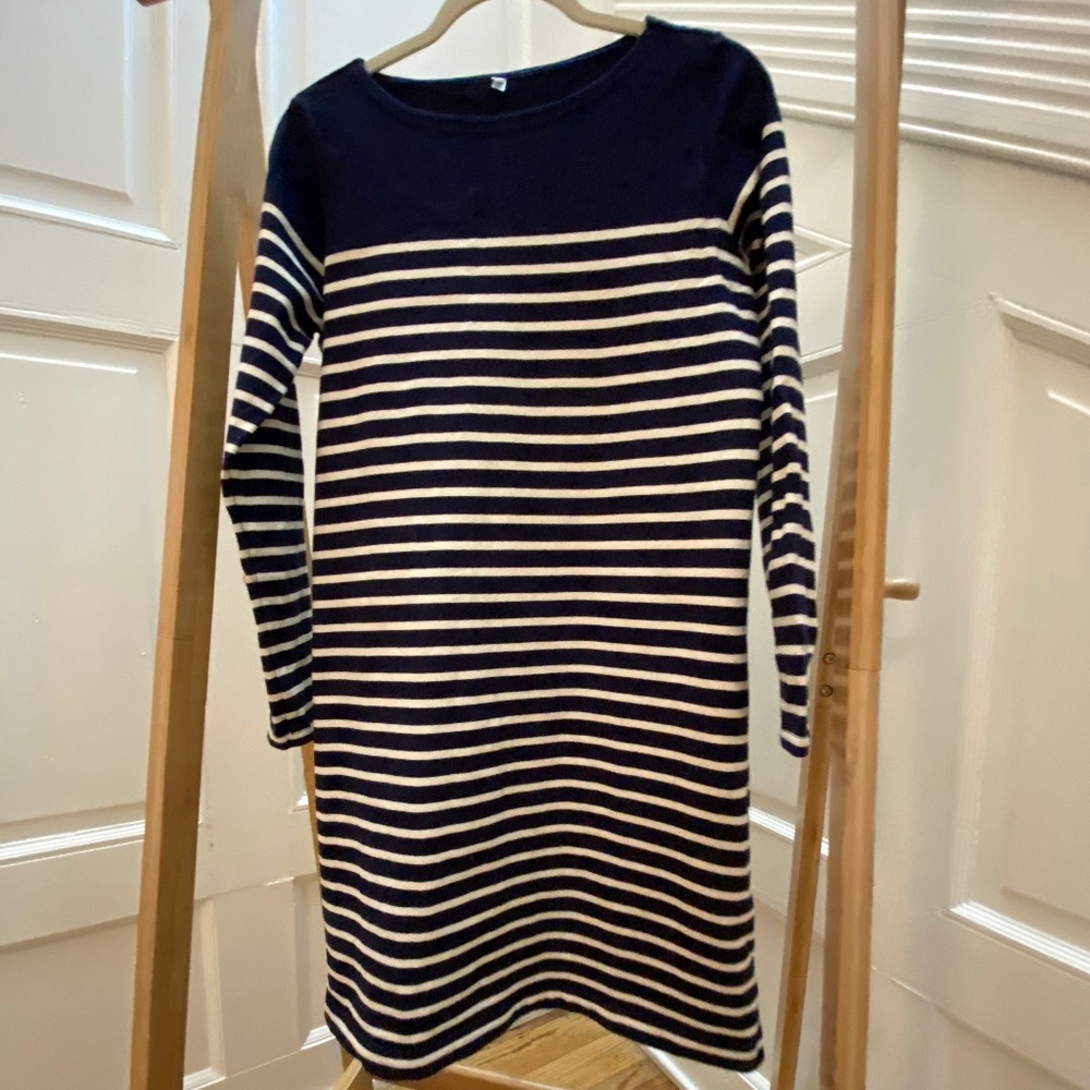 Muji Striped Cotton Shirt Dress